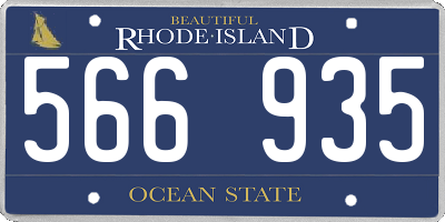 RI license plate 566935