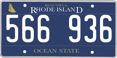 RI license plate 566936