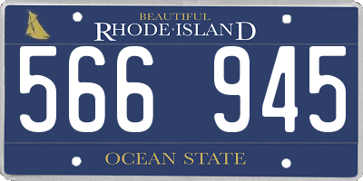 RI license plate 566945