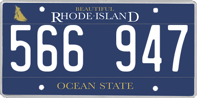 RI license plate 566947