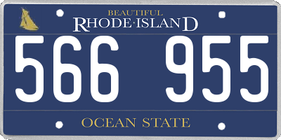 RI license plate 566955