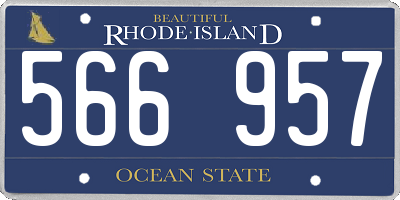 RI license plate 566957