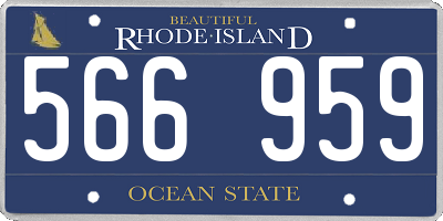 RI license plate 566959