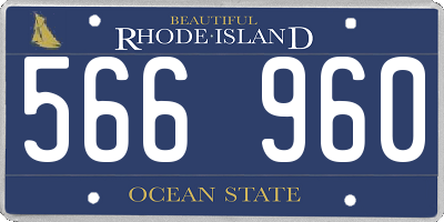 RI license plate 566960
