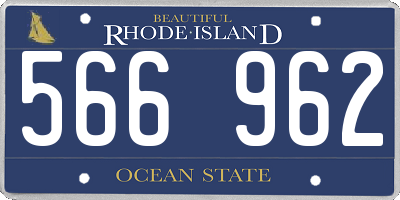 RI license plate 566962