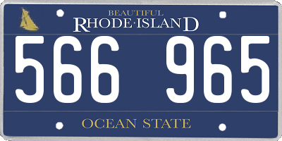 RI license plate 566965