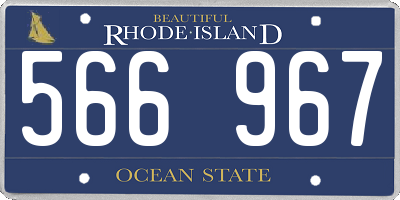RI license plate 566967
