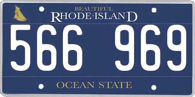 RI license plate 566969