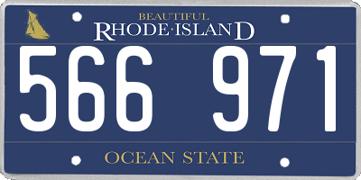 RI license plate 566971