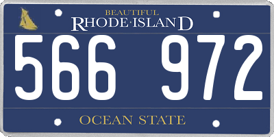 RI license plate 566972