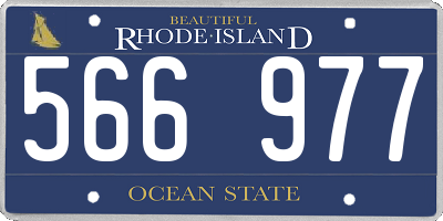 RI license plate 566977