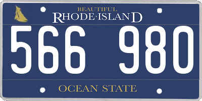 RI license plate 566980
