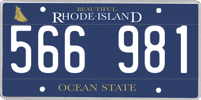 RI license plate 566981