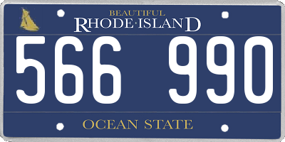 RI license plate 566990