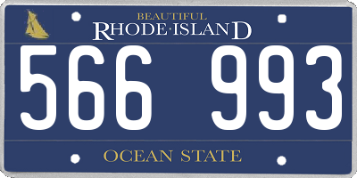 RI license plate 566993