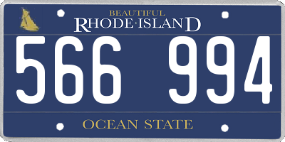 RI license plate 566994