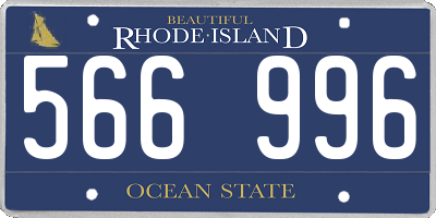 RI license plate 566996