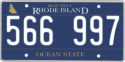 RI license plate 566997