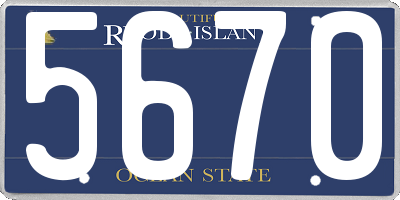 RI license plate 5670