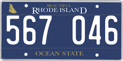 RI license plate 567046