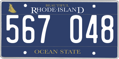 RI license plate 567048