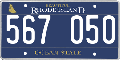 RI license plate 567050