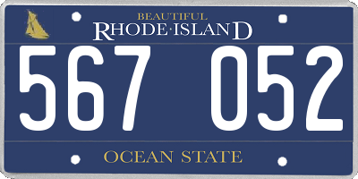 RI license plate 567052