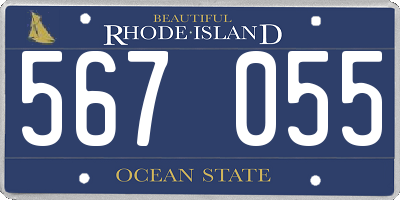 RI license plate 567055