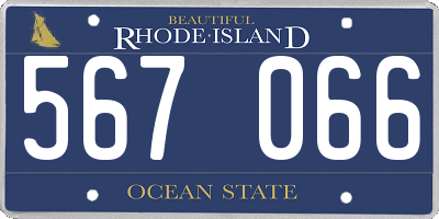 RI license plate 567066