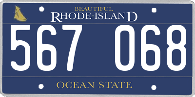 RI license plate 567068