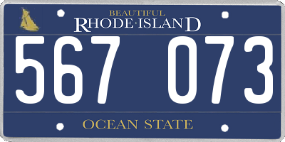 RI license plate 567073