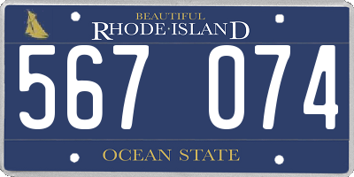 RI license plate 567074