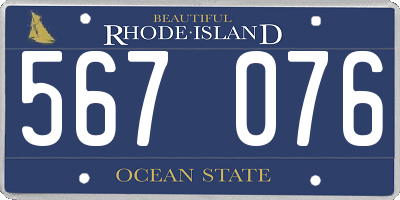 RI license plate 567076