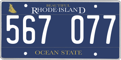 RI license plate 567077