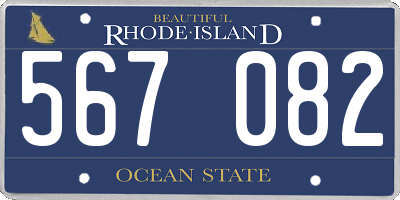 RI license plate 567082