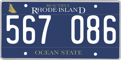 RI license plate 567086