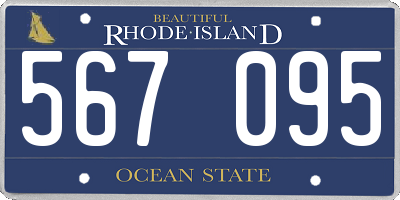 RI license plate 567095