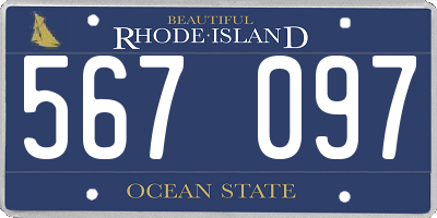 RI license plate 567097