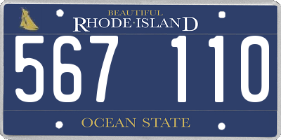 RI license plate 567110
