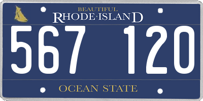 RI license plate 567120