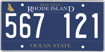 RI license plate 567121