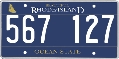 RI license plate 567127