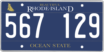 RI license plate 567129