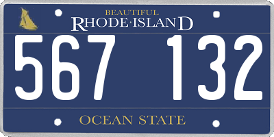 RI license plate 567132