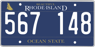 RI license plate 567148