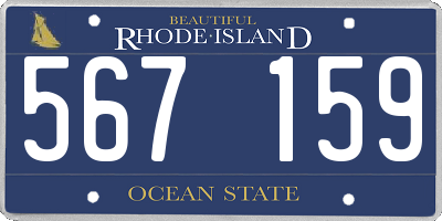 RI license plate 567159