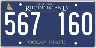 RI license plate 567160