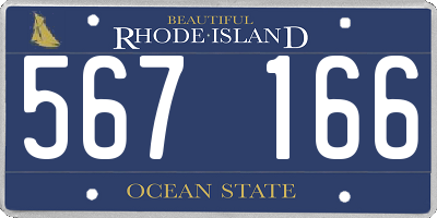 RI license plate 567166