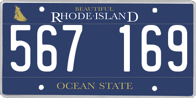 RI license plate 567169