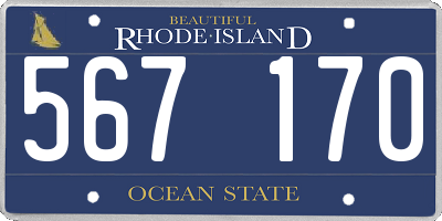 RI license plate 567170